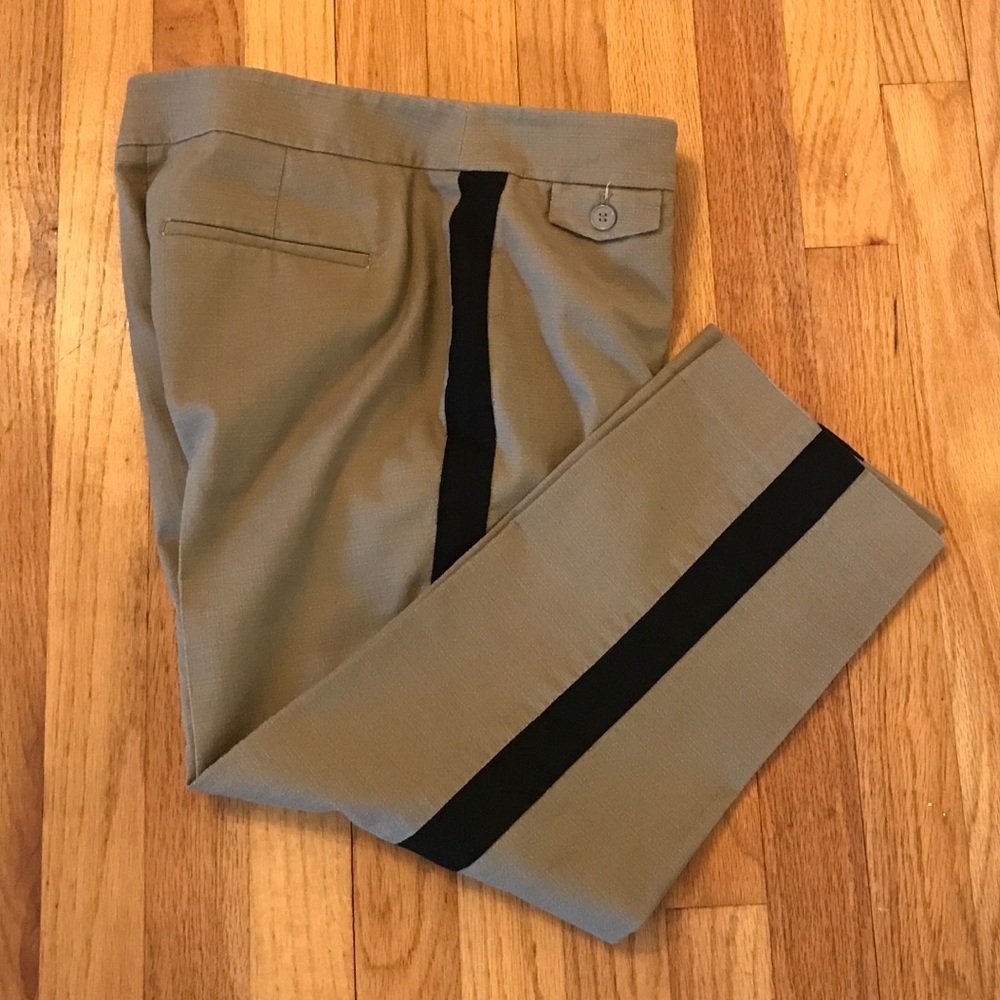 Ann Taylor LOFT: Brown Tuxedo Cropped Dress Pant